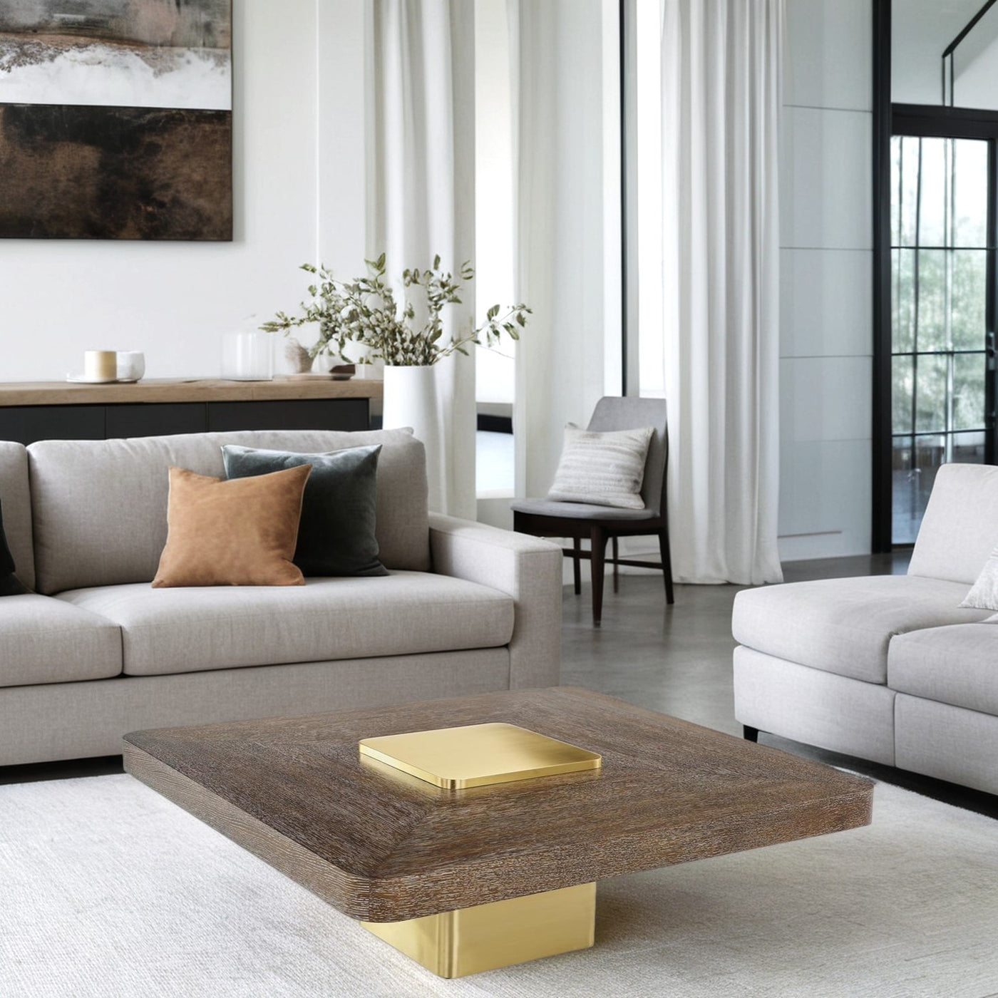 Monaco Square Pedestal Cocktail Table