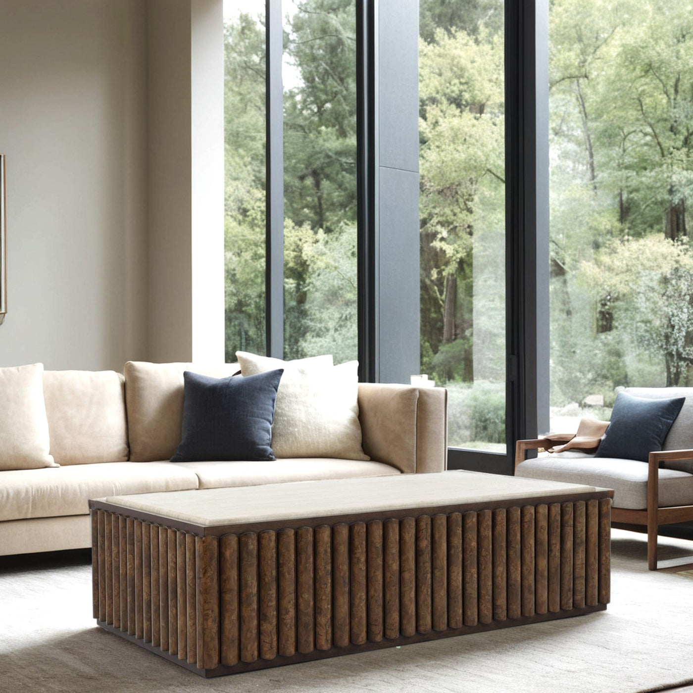 Canyon Ridge Fluted Cocktail Table