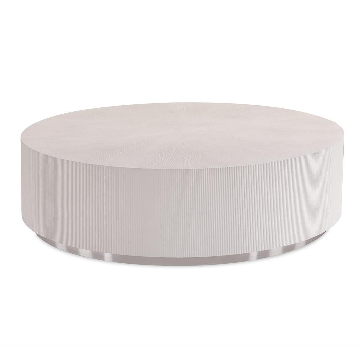 Luna Frost Round Cocktail Table