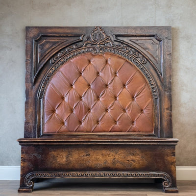Francesca King Bed With Leather