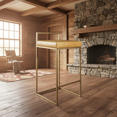 Golden Chestnut Brown Counter Stool