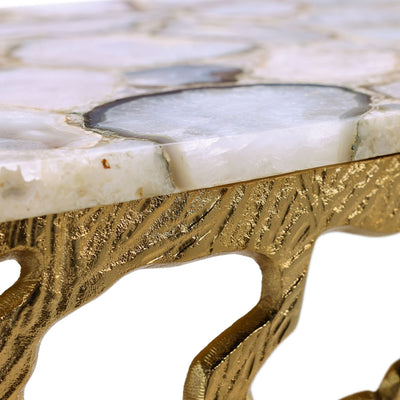 Corallo Gilded Stone Console Table