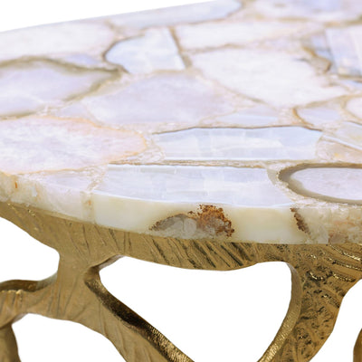 Corallo Gilded Stone Console Table