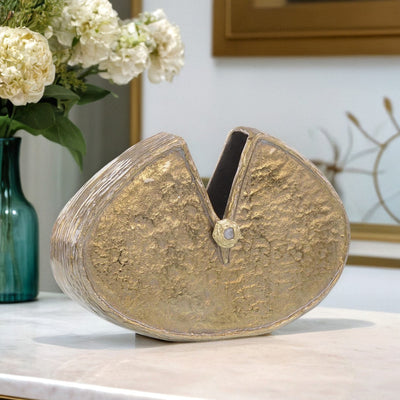 Golden Ripple Accent Sculpture