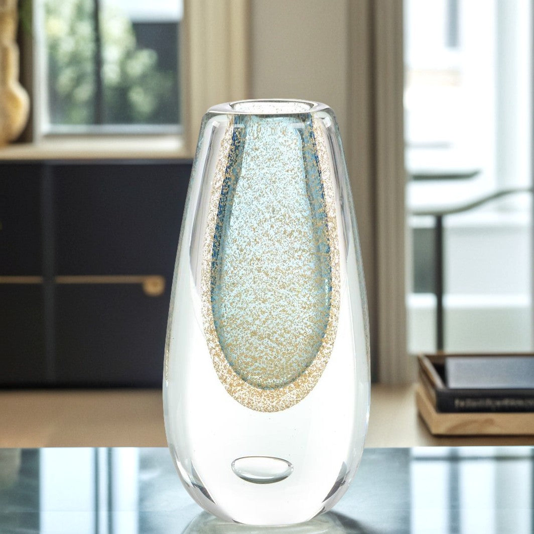 Aurora Mist Art Glass Vase