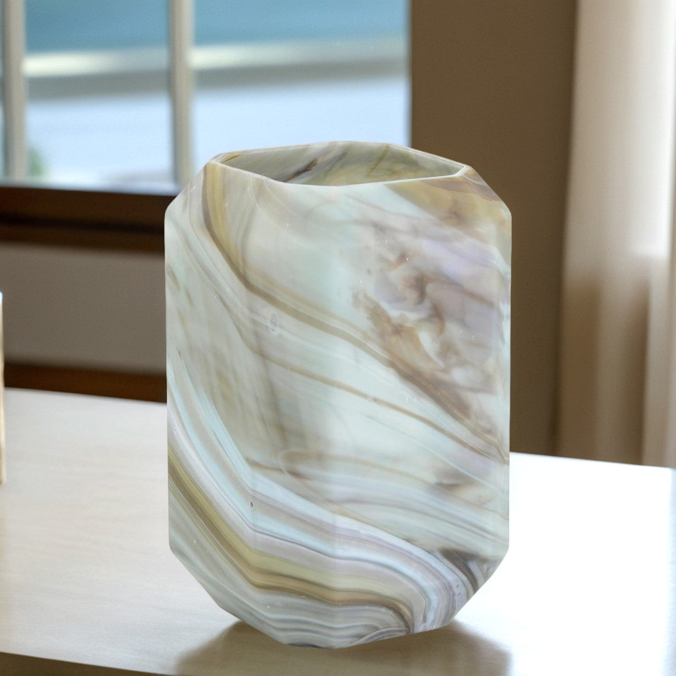 Ocean Mist Glass Vase
