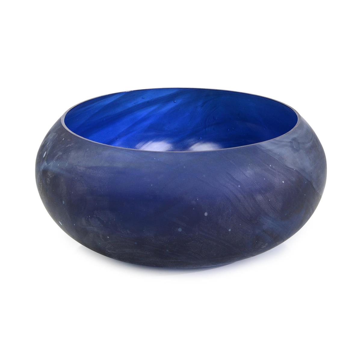 Indigo Aura Art Glass Bowl