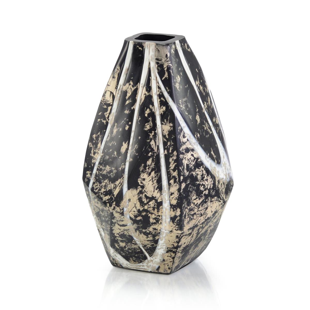 Strata Noir Decorative Vase