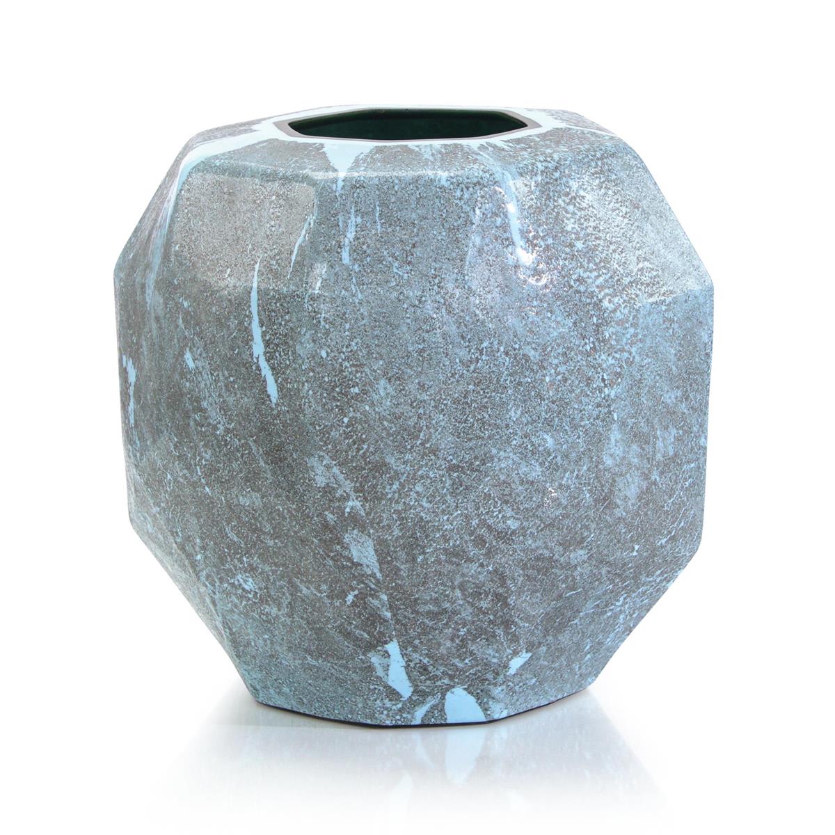 Slate Facet Ceramic Vase