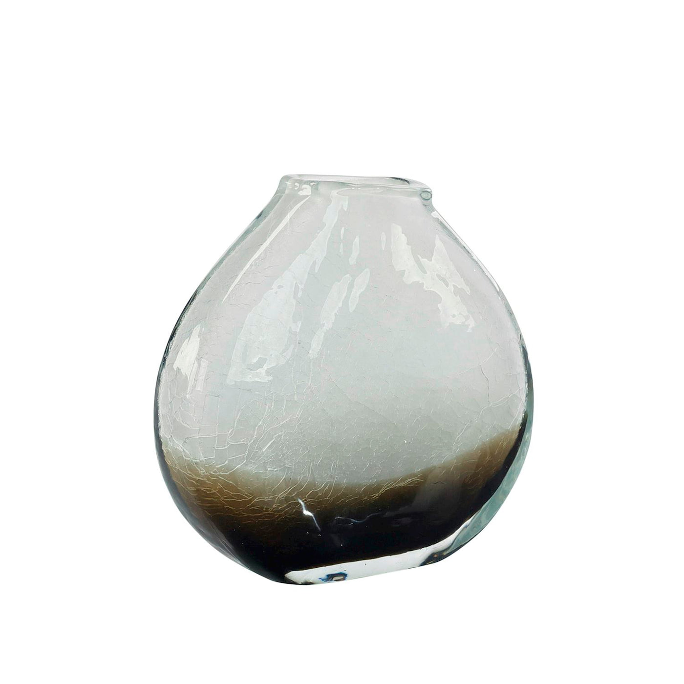Smoked Glass Teardrop Vase