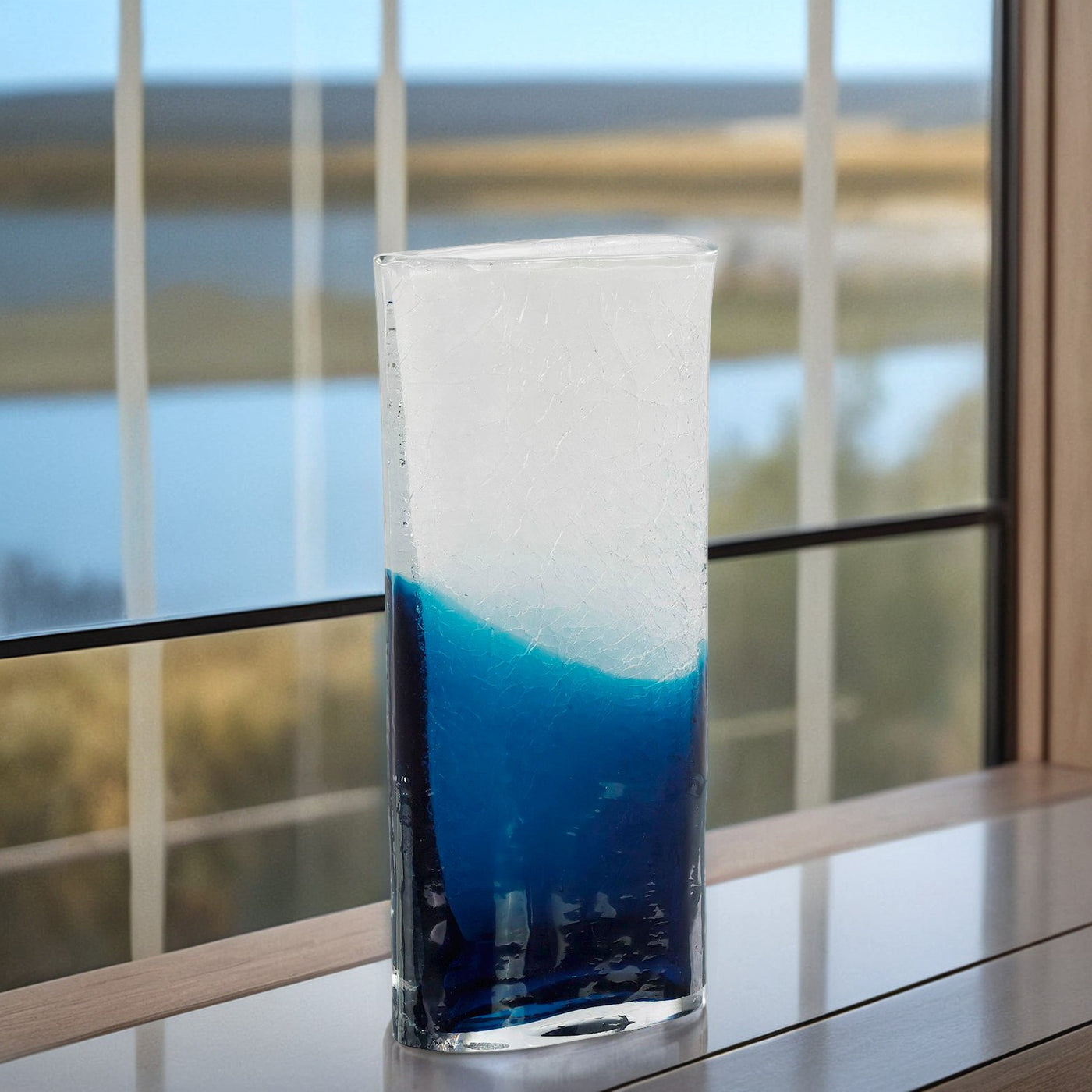 Ocean Crest Glass Vase