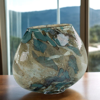 Ocean Drift Art Glass Vase
