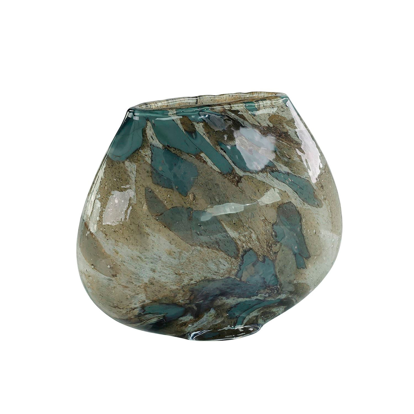 Ocean Drift Art Glass Vase