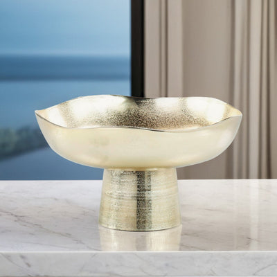 Aurora Gold Pedestal Bowl