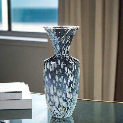 Midnight Cascade Glass Vase