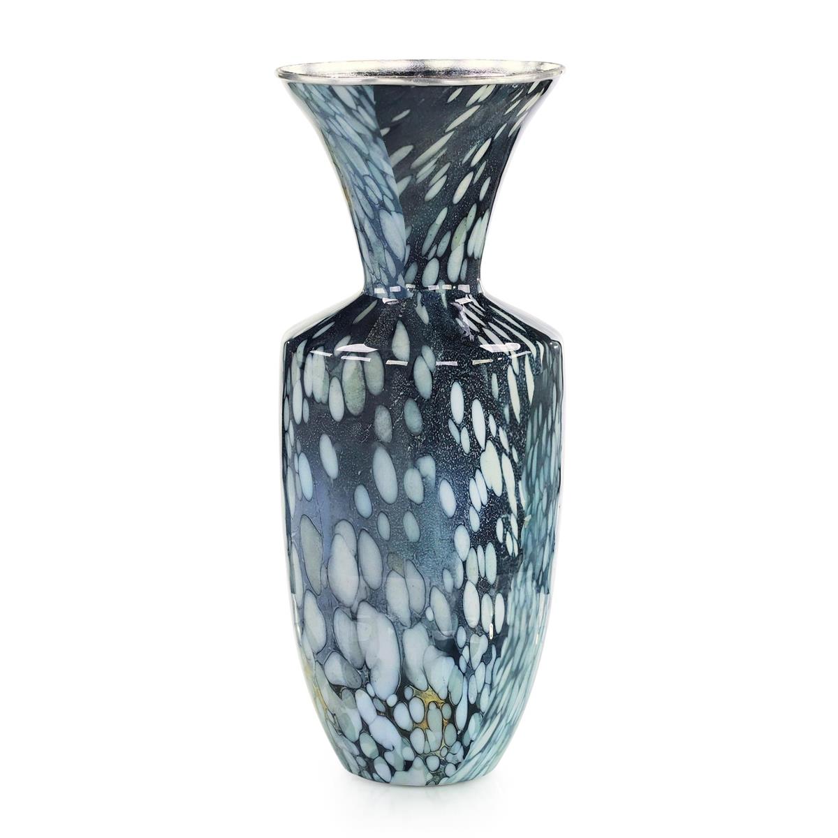 Midnight Cascade Glass Vase