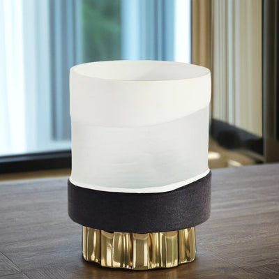 Frosted Glass and Brass Accent