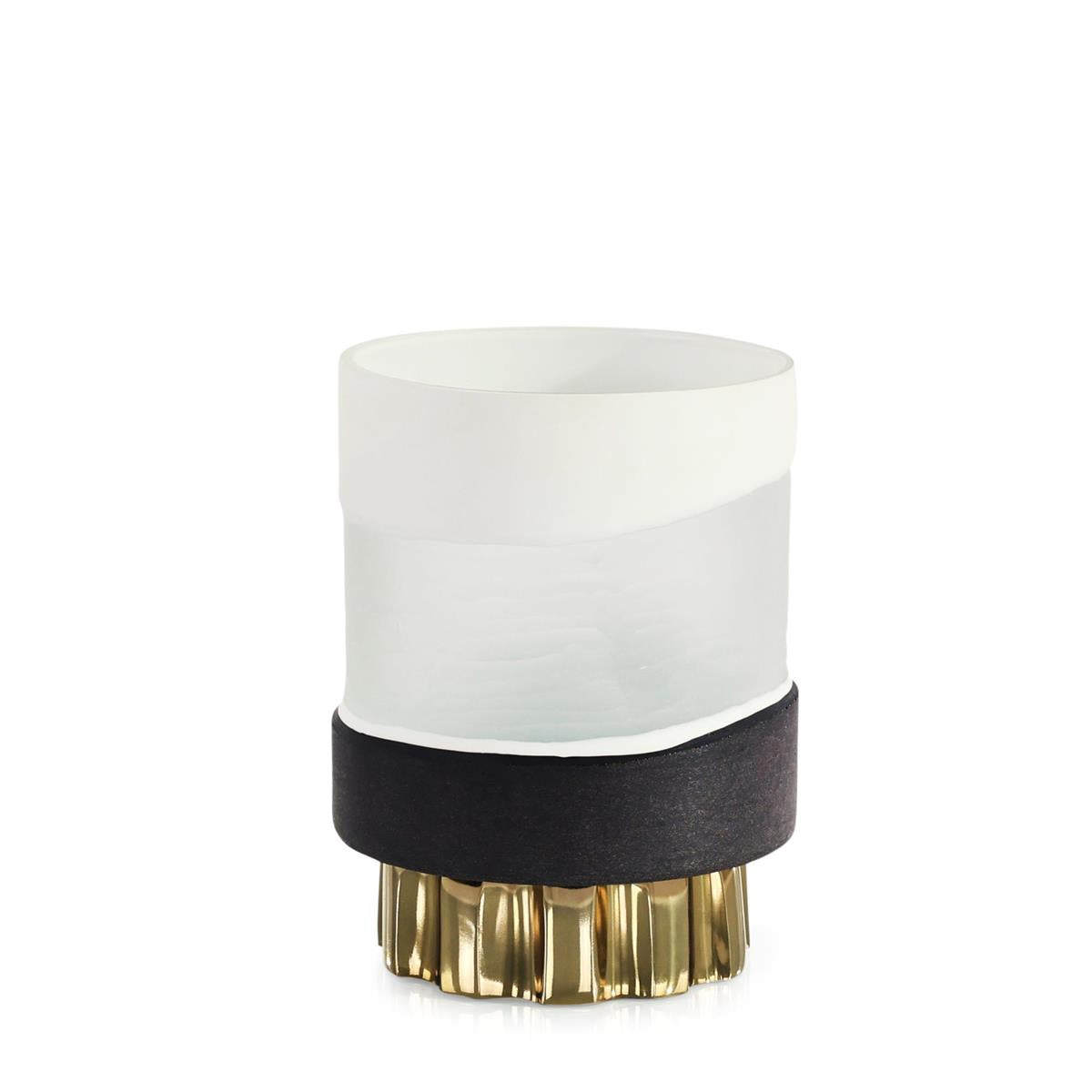 Frosted Glass and Brass Accent