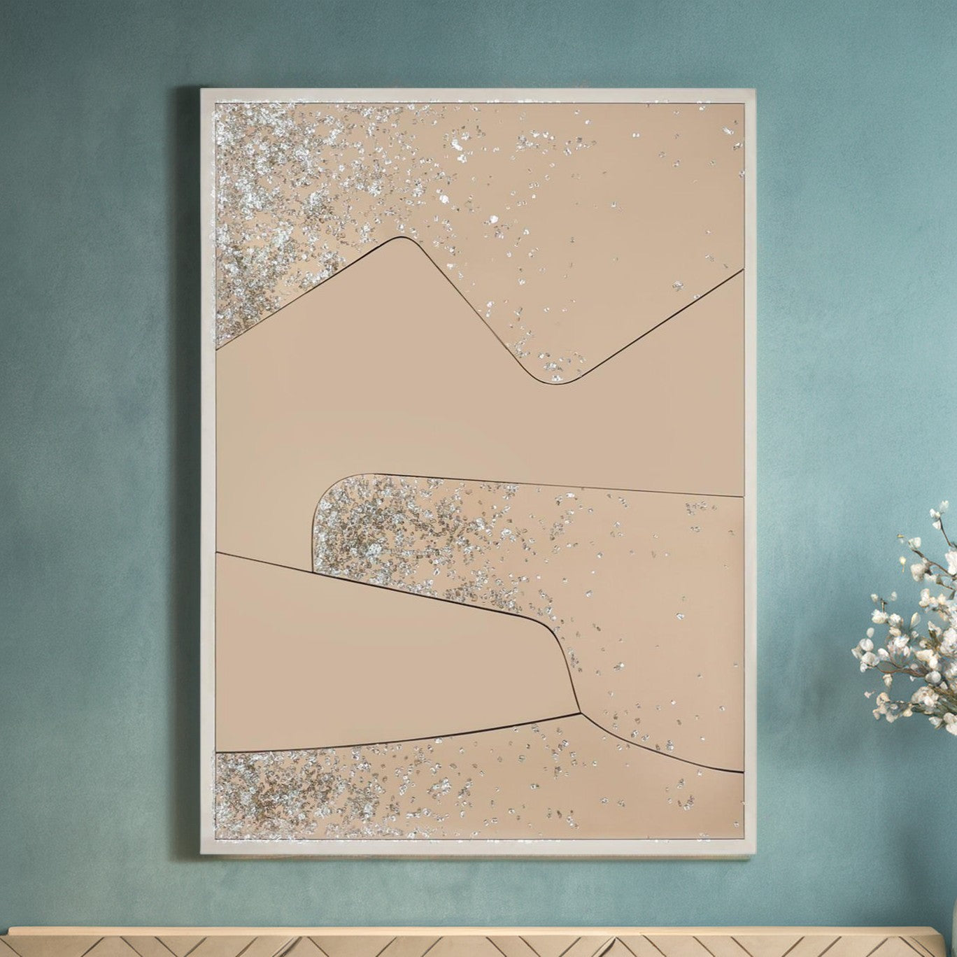 Shimmer Abstract Mirror