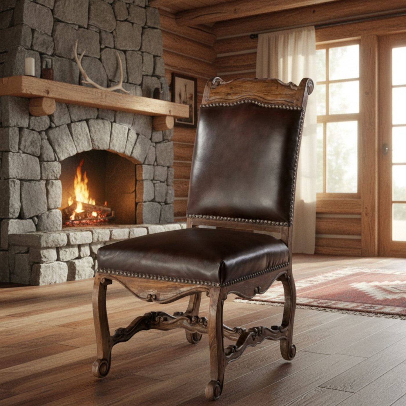 Dining Chair With Leather