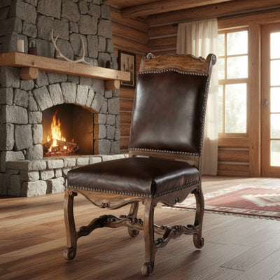 Dining Chair With Leather