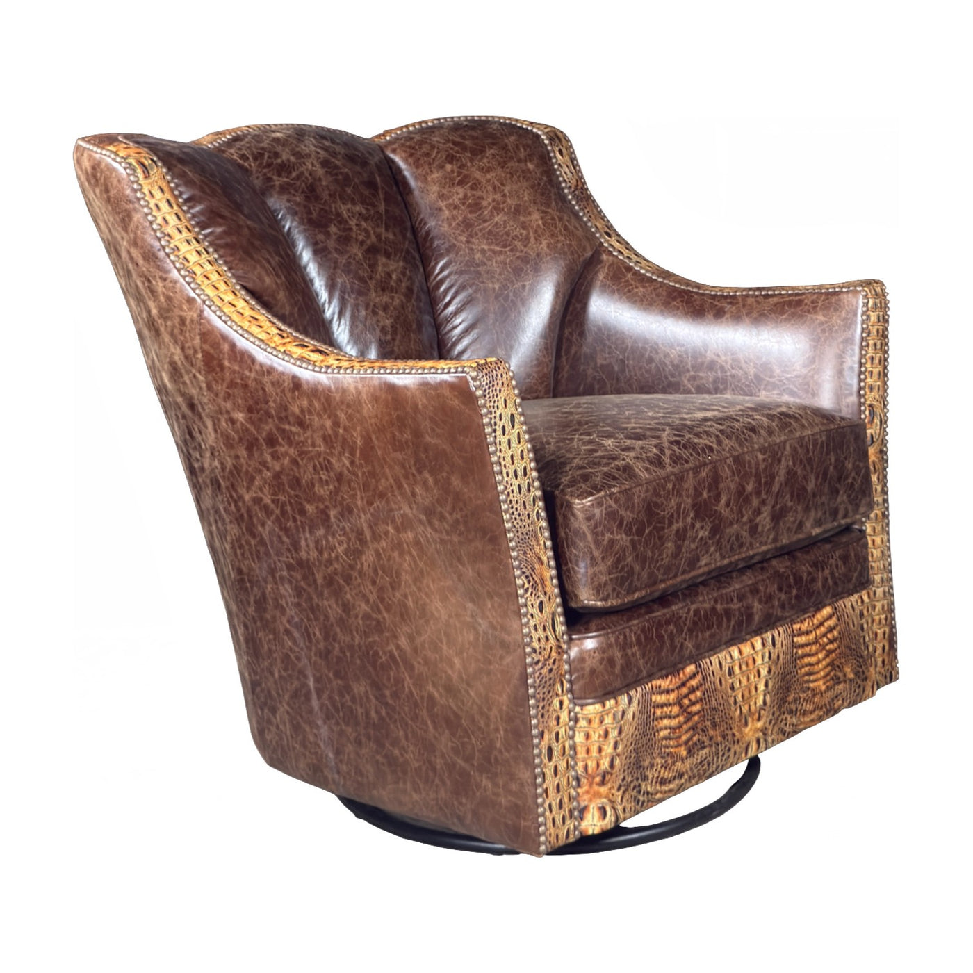 Jaguar Club Croc Swivel Chair