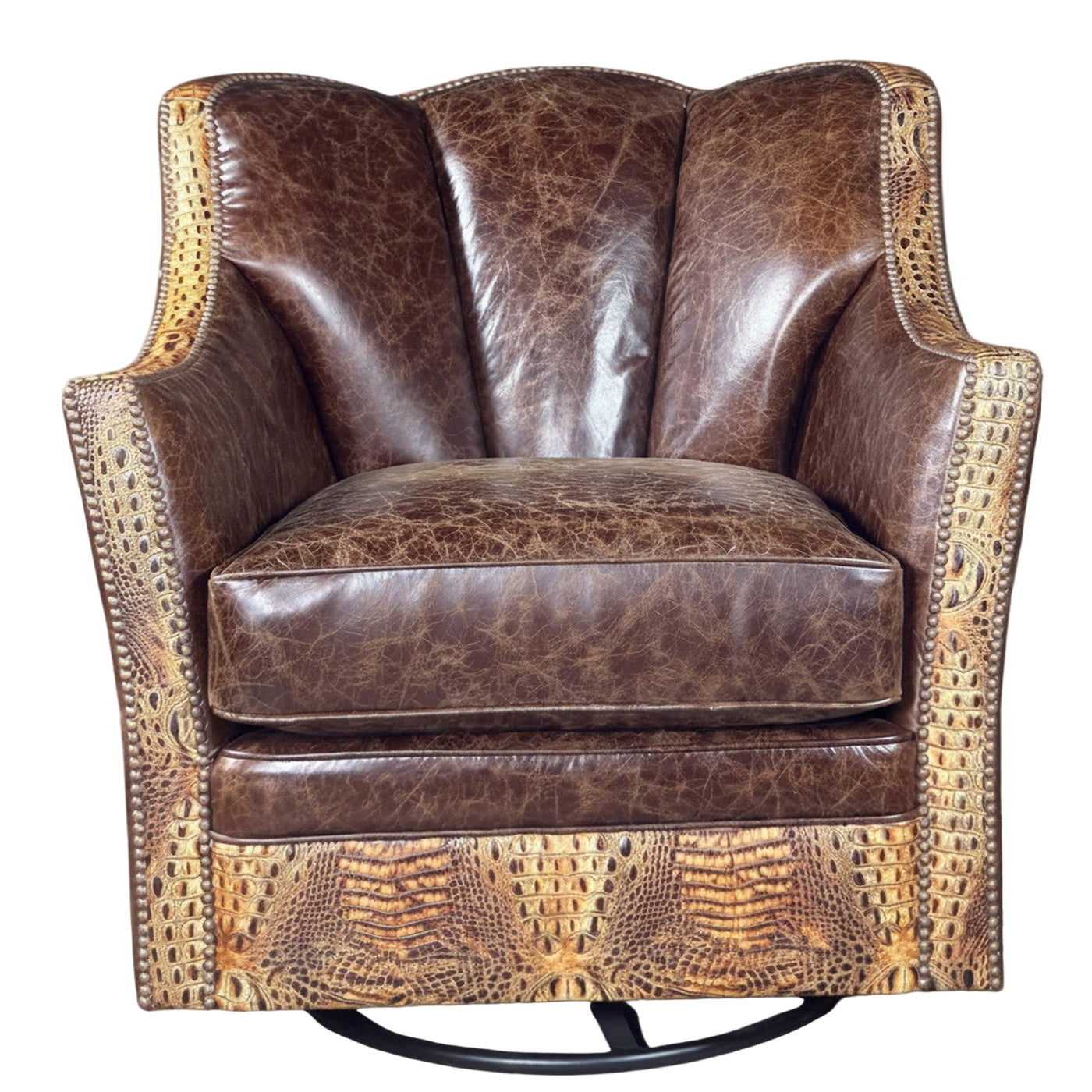 Jaguar Club Croc Swivel Chair