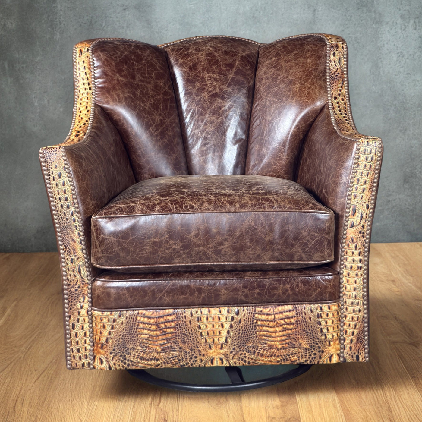 Jaguar Club Croc Swivel Chair