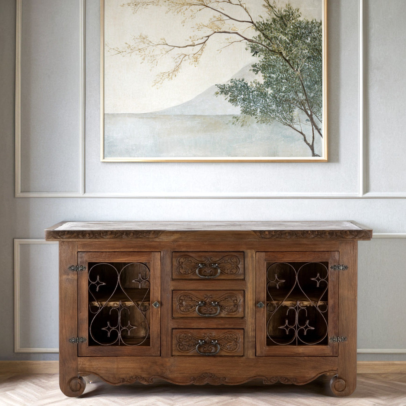 Lovina Small Buffet With Iron Doors