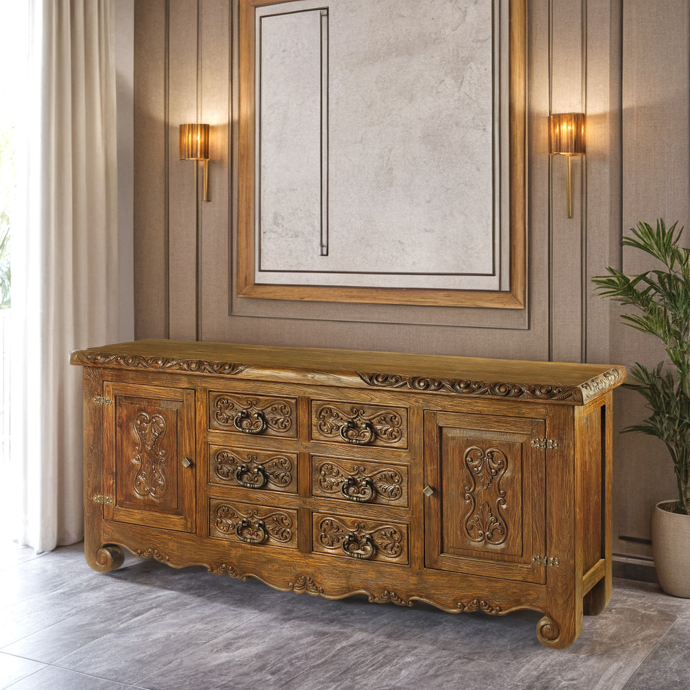Lovina Large Buffet With Wood Doors