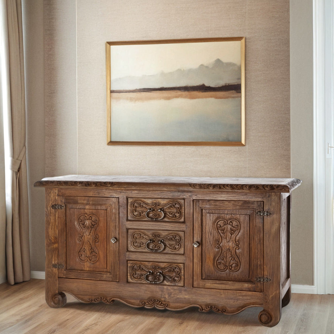Lovina Small Buffet With Wood Doors