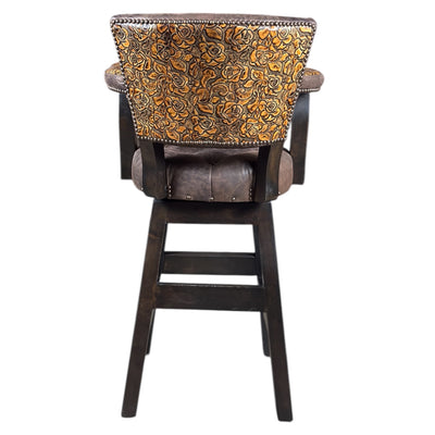 Denali Ranch Desert Mustang with roses Barstool-A