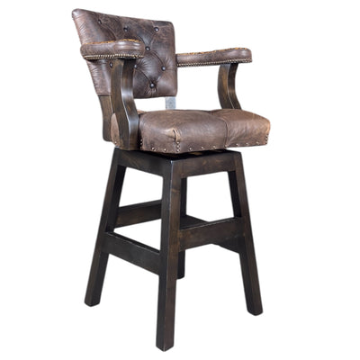 Denali Ranch Desert Mustang with roses Barstool-A