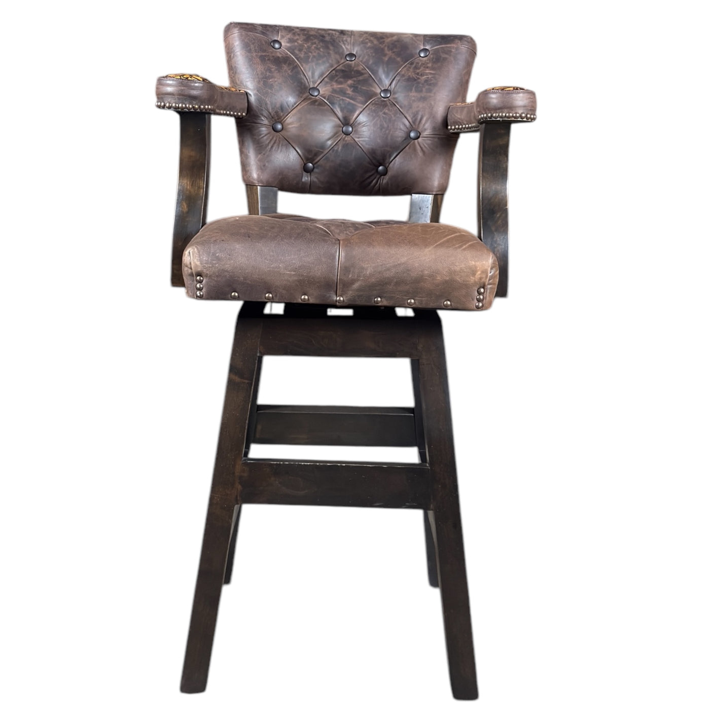 Denali Ranch Desert Mustang with roses Barstool-A