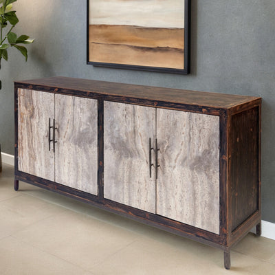 Travertine Console