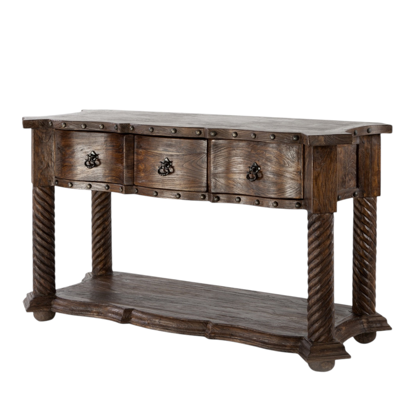 Venetian Twisted Leg With Studs Console Table-J