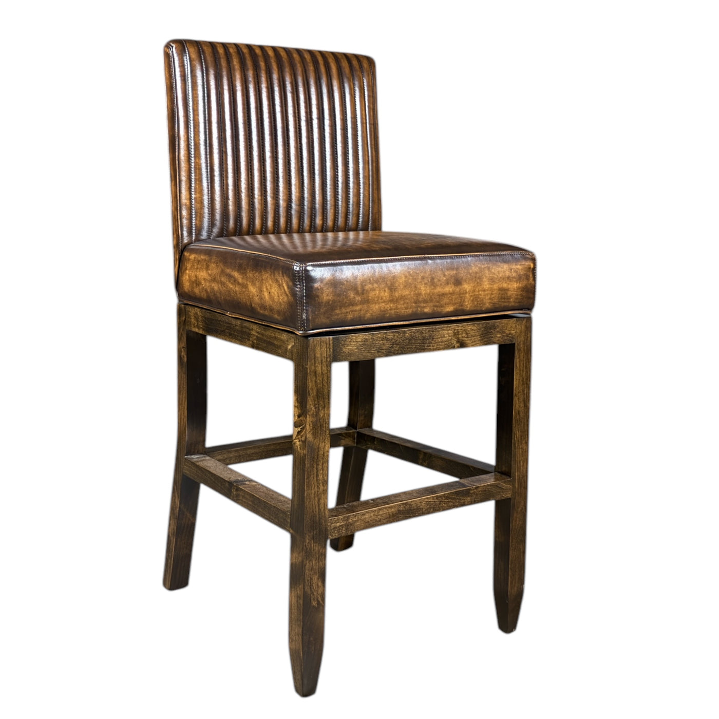 Denali Ranch Channel Back Swivel Barstool-A