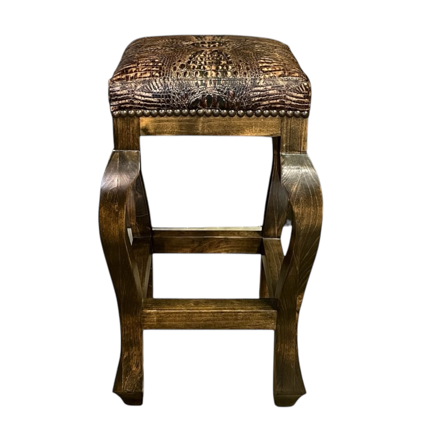 Denali Ranch Croc Print Hacienda Barstool-A