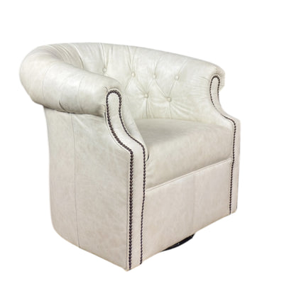 White Swivel Chair-M