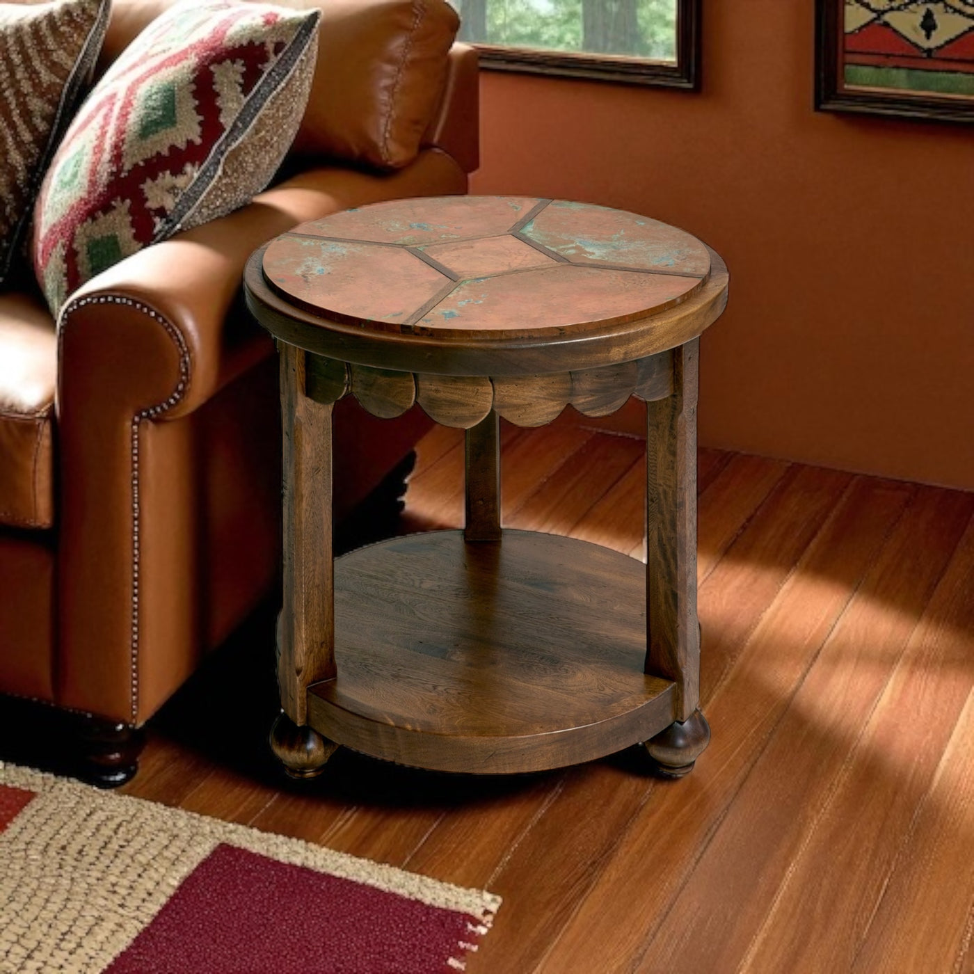 Verdigris End Table