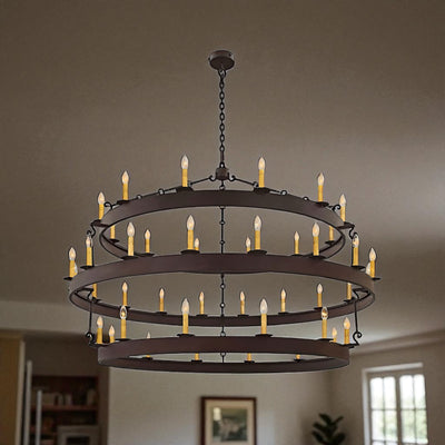 Triple Halo Chandelier