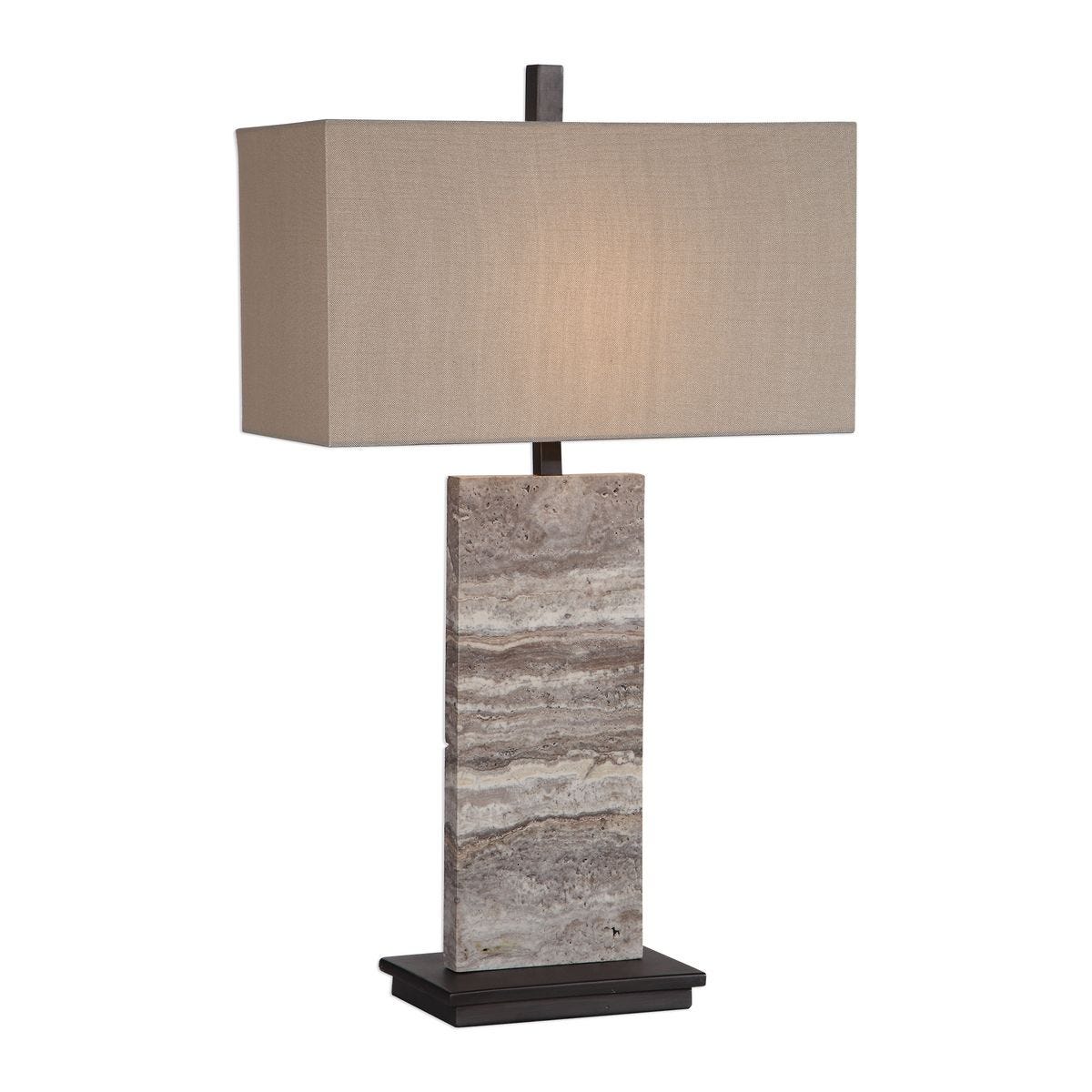Montara Travertine Stone Table Lamp