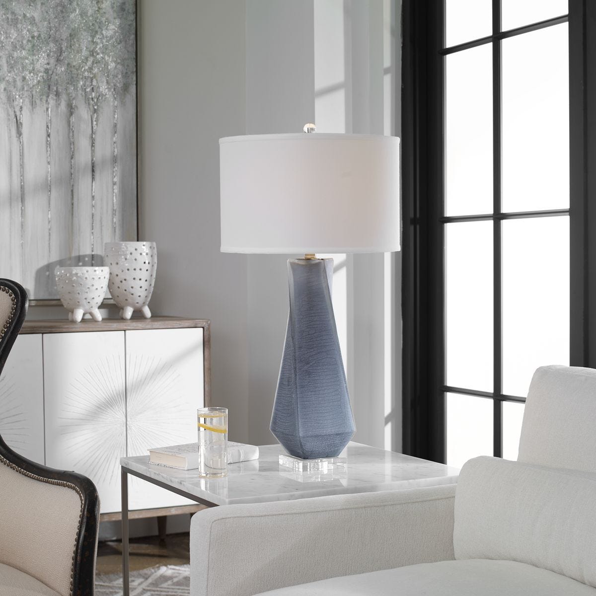 Faceted Ceramic Table Lamp
