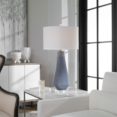 Faceted Ceramic Table Lamp