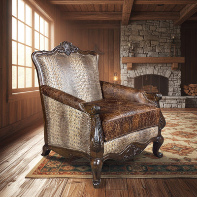 Bentley Croc Dundee Jute Chair