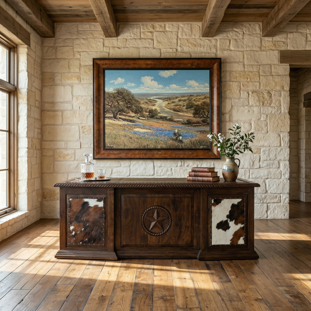 軒瓦 古瓦 モダン アンティーク ヴィンテージ レトロ wall art US Texas Hill Country Landscape Framed Wall Art – Hill Country Interiors