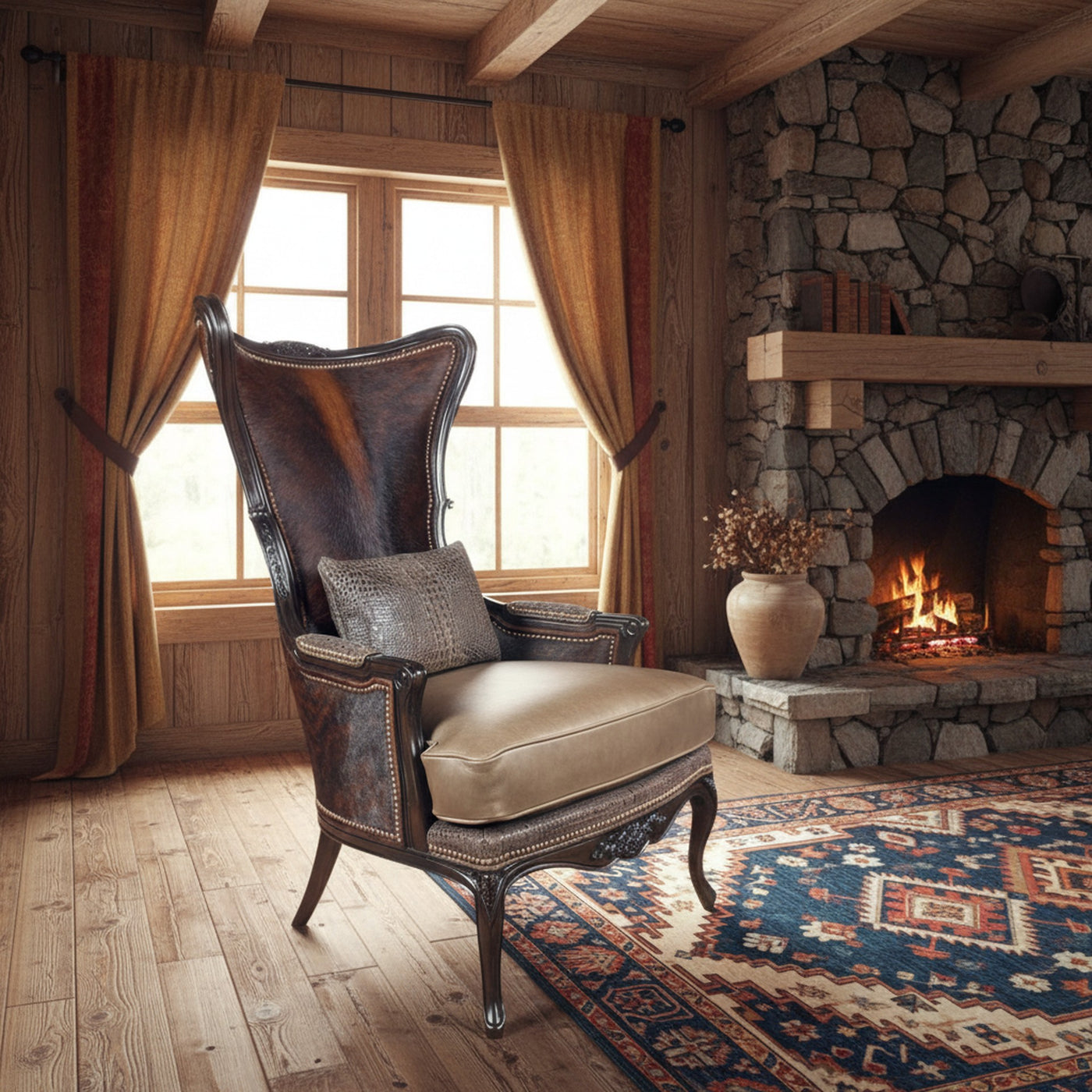 Brindle Chocolate Chair