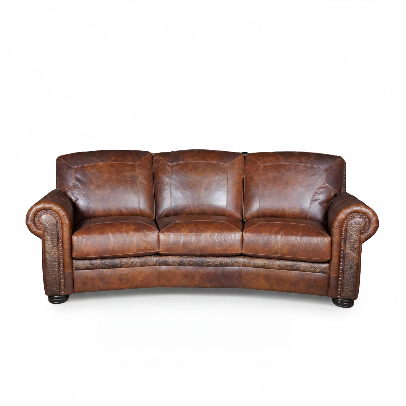 Bison Conversation Leather Sofa – Hill Country Interiors