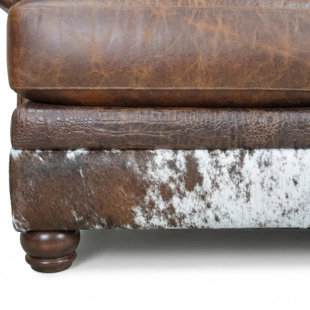 Black Mesa Bison Leather Sofa – Hill Country Interiors