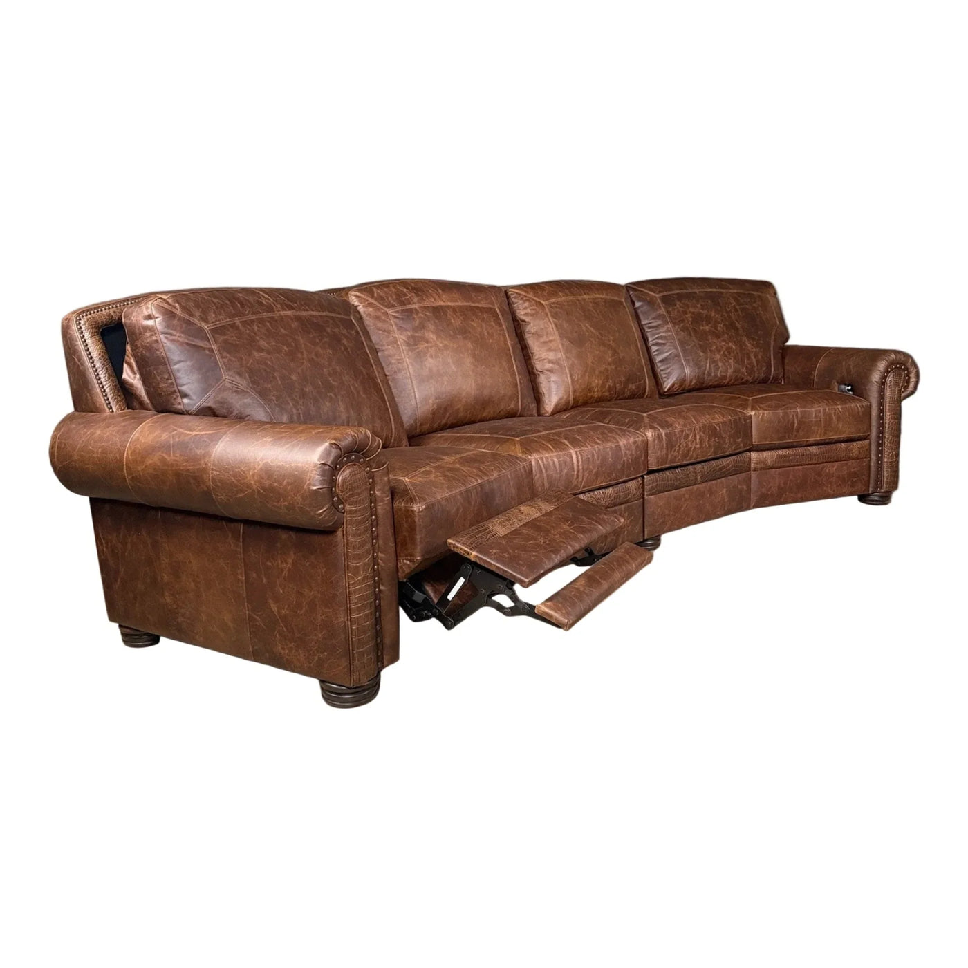 Bison Leather Reclining Sofa – Hill Country Interiors